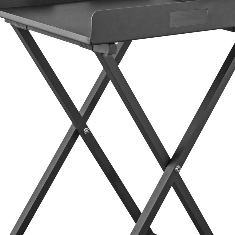 Gray Aluminum Indoor Outdoor Tray Table. Picture 6