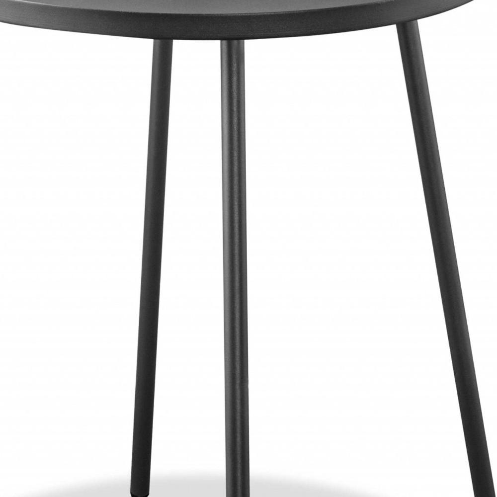 Gray Round Steel End or Side Table. Picture 4