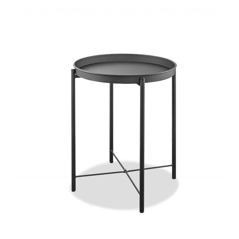 17 X 17 X 21 Powder Aluminum Side Table. Picture 1