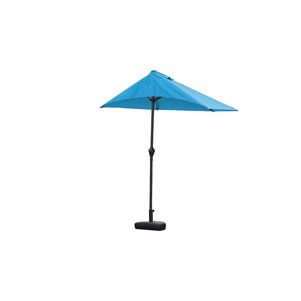 9' Aqua Outdoor Side Wall Umbrella - 372308. Picture 1