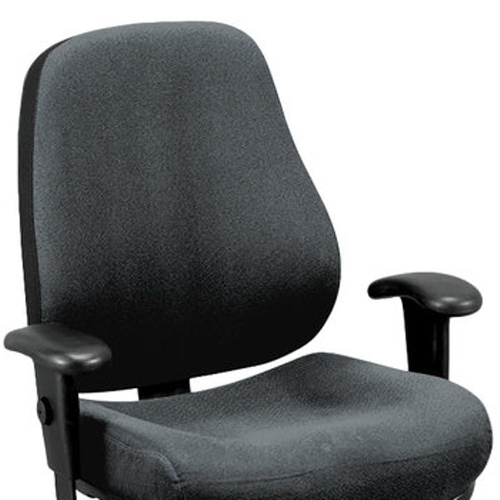 26.8" x 21" x 38.5" 580 Charcoal Tilt Tension Control Fabric Chair. Picture 4