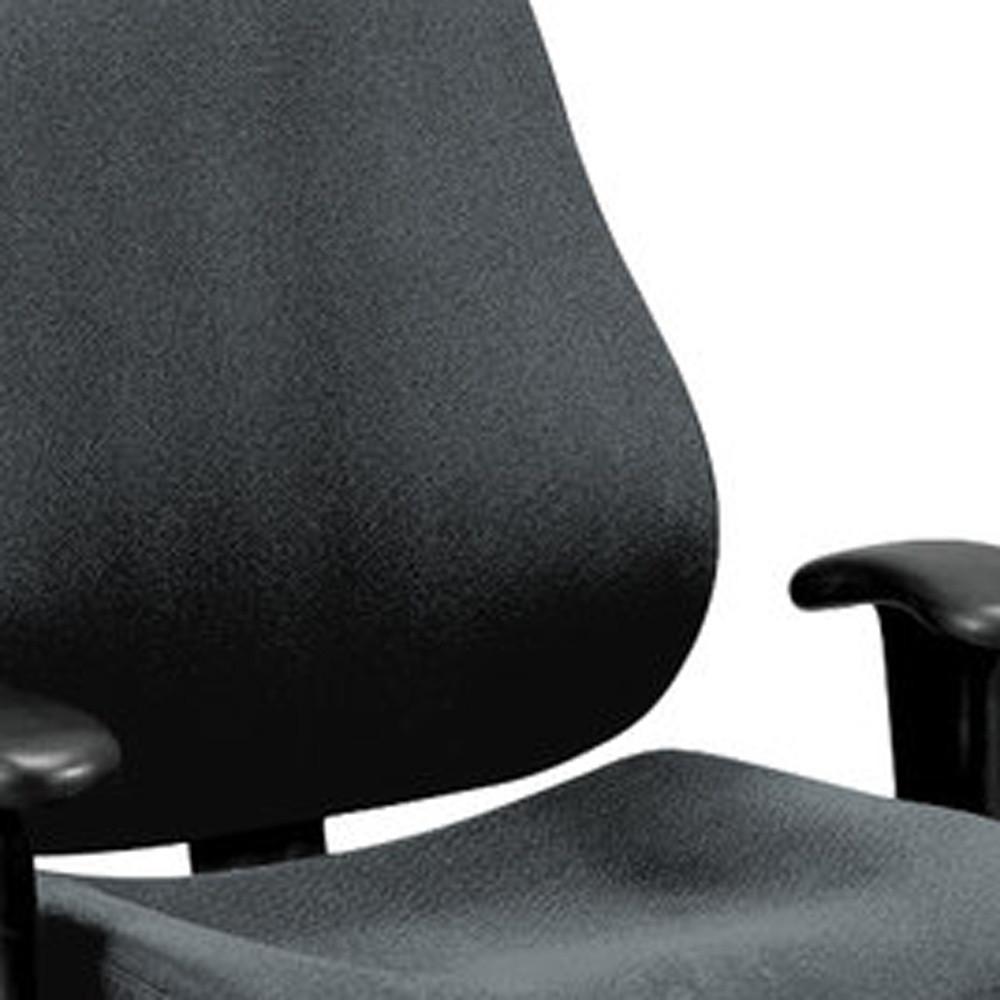 26.8" x 21" x 38.5" 580 Charcoal Tilt Tension Control Fabric Chair. Picture 5