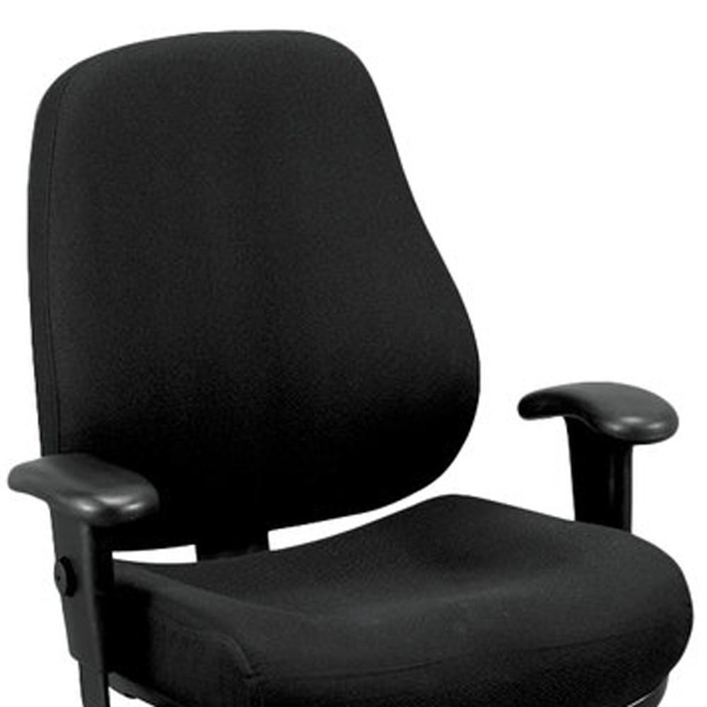 26.8" x 21" x 38.5" Black Tilt Tension Control Fabric Chair. Picture 4