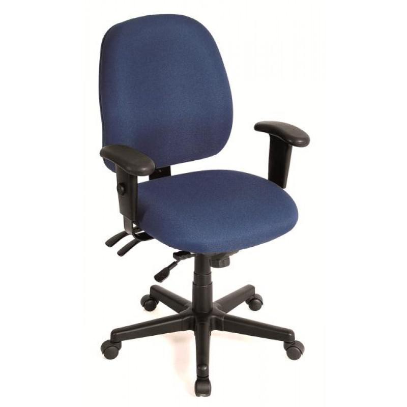 29.5" x 26" x 37" Navy Tilt Tension Control Fabric Chair. Picture 1