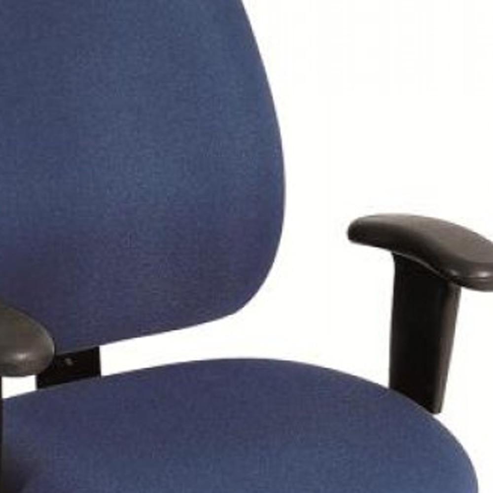 29.5" x 26" x 37" Navy Tilt Tension Control Fabric Chair. Picture 5
