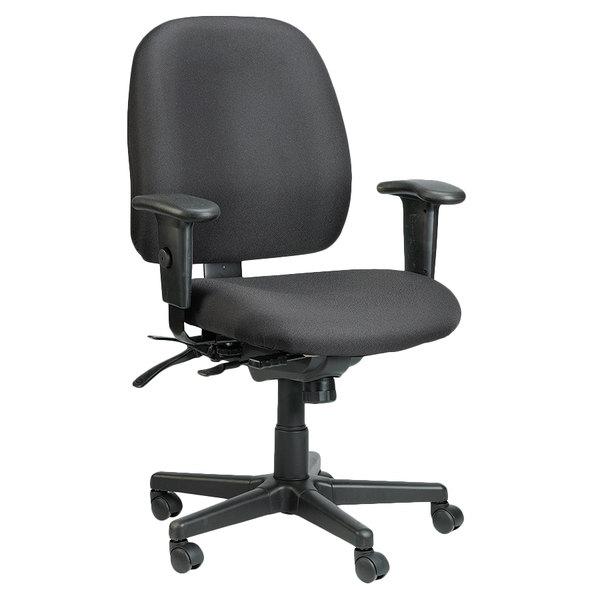 29.5" x 26" x 37" Black Tilt Tension Control Fabric Chair. Picture 1