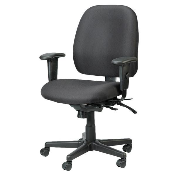 29.5" x 26" x 37" Black Tilt Tension Control Fabric Chair. Picture 3