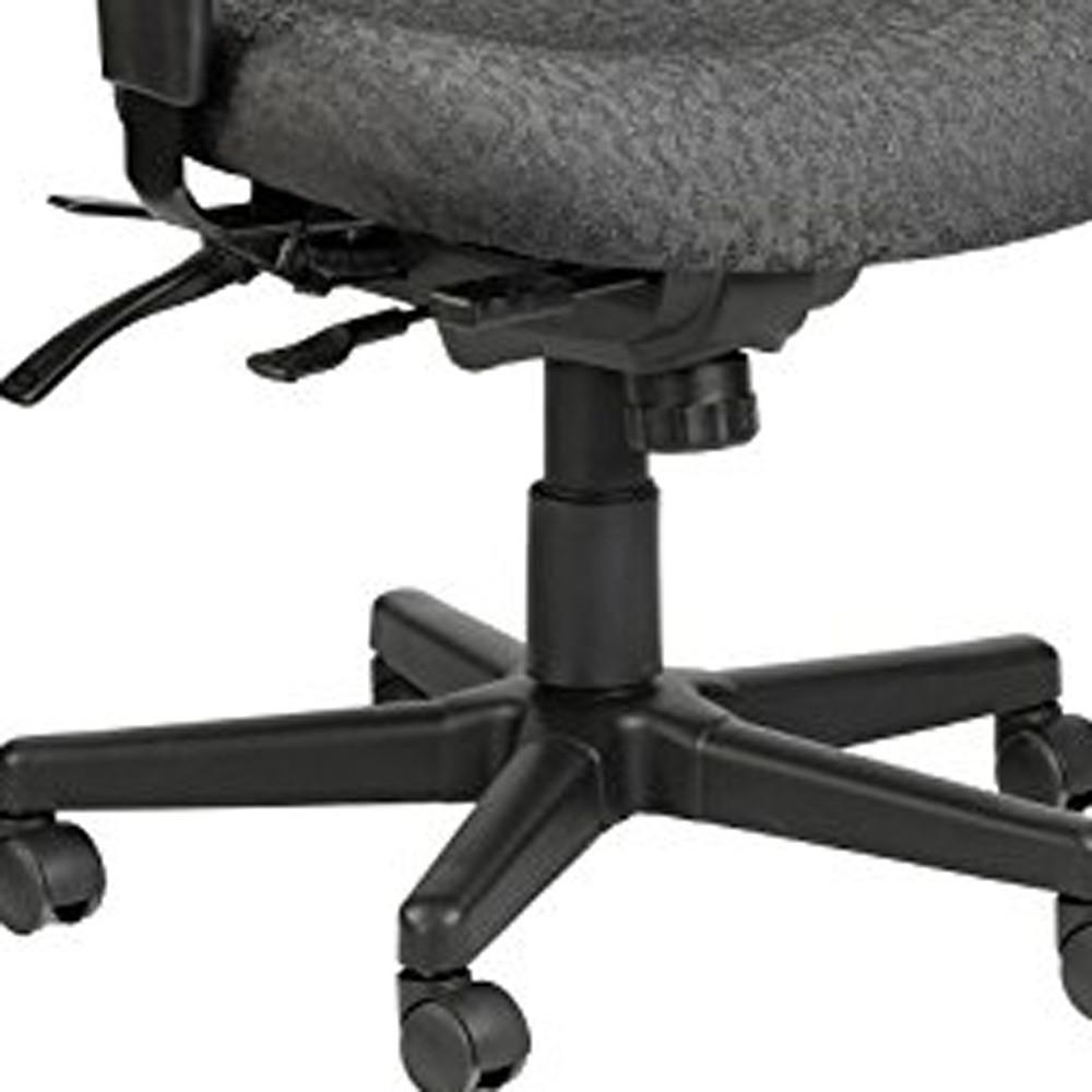 29.5" x 26" x 37" Charcoal Tilt Tension Control Fabric Chair. Picture 4