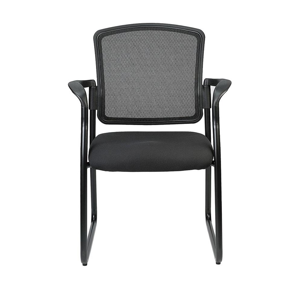 25.5" x 23.5" x 35.5"Black Mesh Fabric Guest Chair. Picture 1