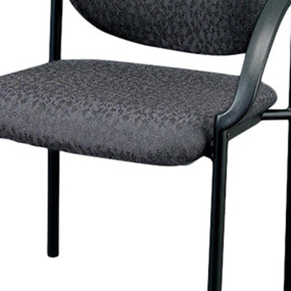 24" Set of 2 Deep Black Fabric Guest Arm Chairs. Picture 5