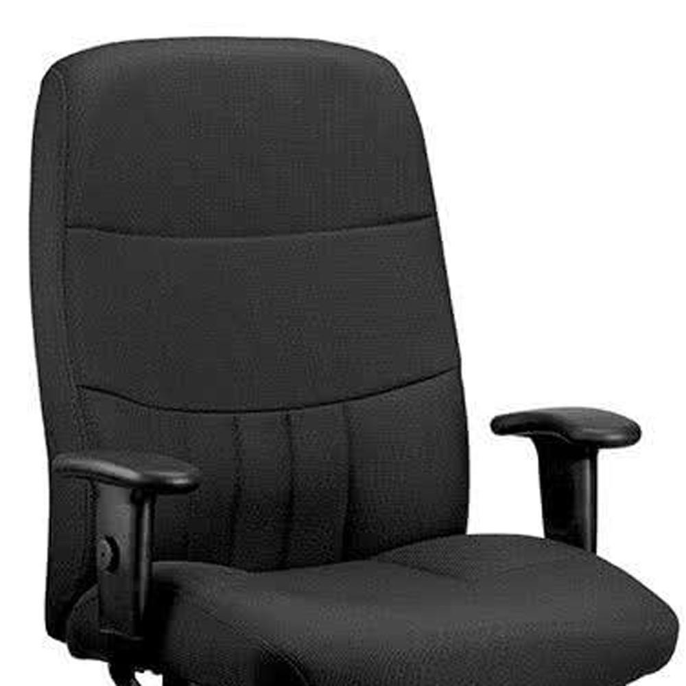30" x 30.5" x 42" Black Fabric Chair. Picture 4