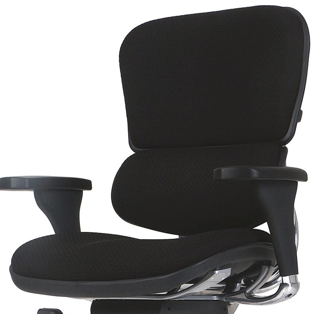 26.5" x 29" x 39.5" Black Fabric Chair. Picture 4
