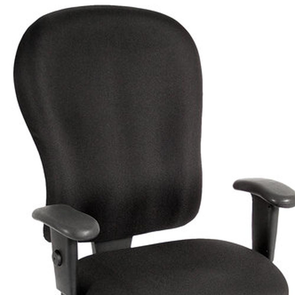 29" x 26" x 40.5" Black Fabric Chair. Picture 4