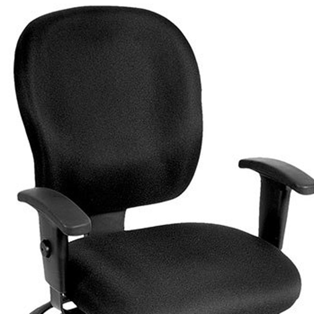 26" x 25" x 37" Black Fabric Chair. Picture 4