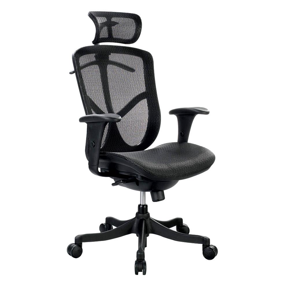 26" x 27.5" x 40" Black Mesh Low Tilt Chair - 372369. Picture 1