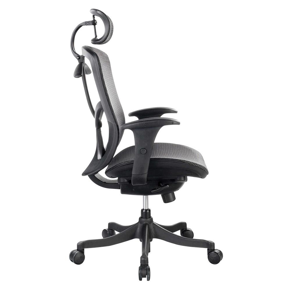 26" x 27.5" x 46" Black Mesh High Tilt Chair - 372370. Picture 3