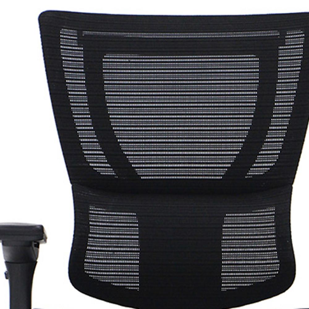 26" x 26" x 40.8" Black Mesh Tilt Tension Control Chair. Picture 4