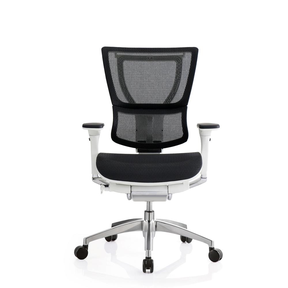26" x 26" x 40.8" White Mesh Tilt Tension Control Chair - 372372. The main picture.