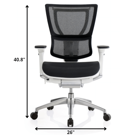 26" x 26" x 40.8" White Mesh Tilt Tension Control Chair. Picture 2