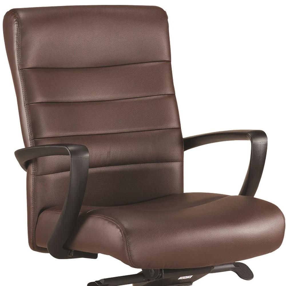 25.8" x 28.9" x 38.8" Brown Leather Chair. Picture 4