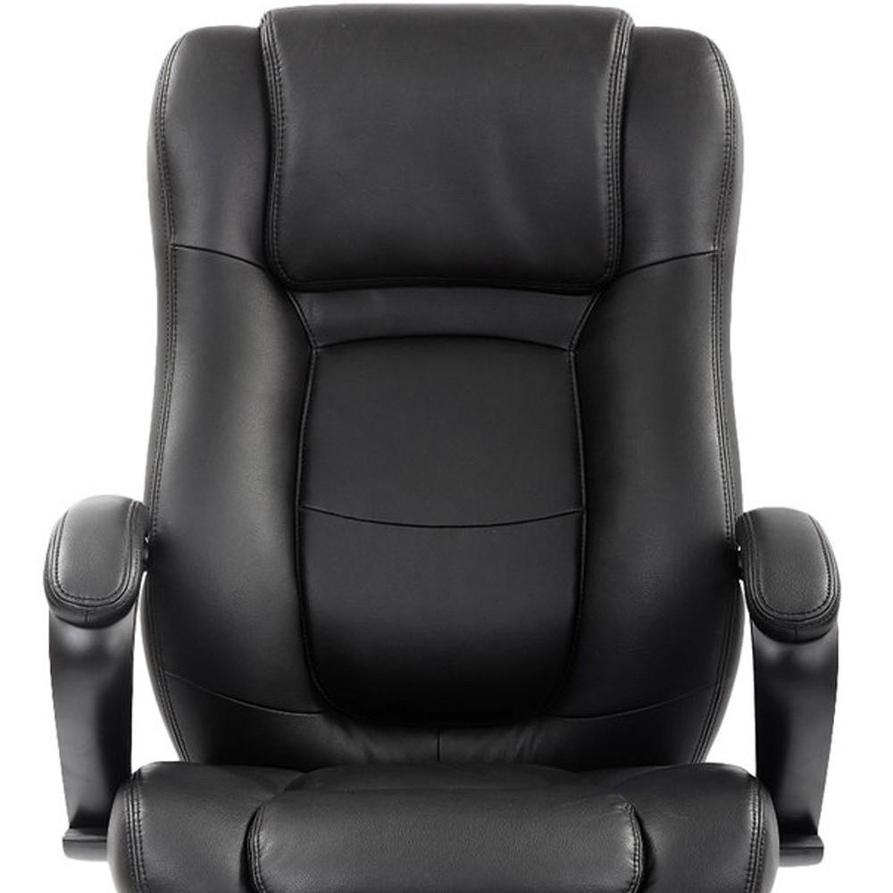 26.37" x 27.55" x 44.8" Black Leather Chair. Picture 4