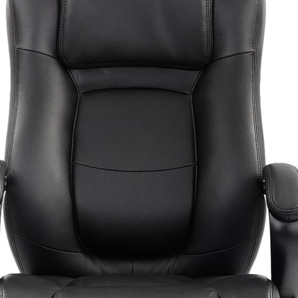 26.37" x 27.55" x 44.8" Black Leather Chair. Picture 5