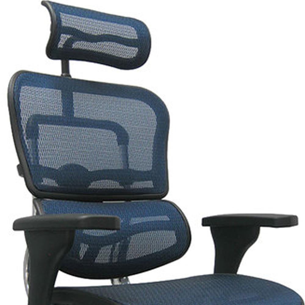 26.5" x 29" x 46" Blue Mesh Chair. Picture 4