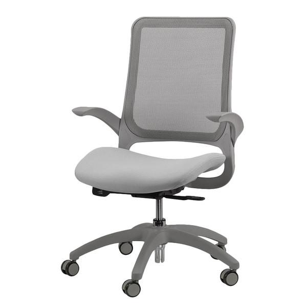 Grey Mesh Ventilated Rolling Office Desk Chair. Picture 3