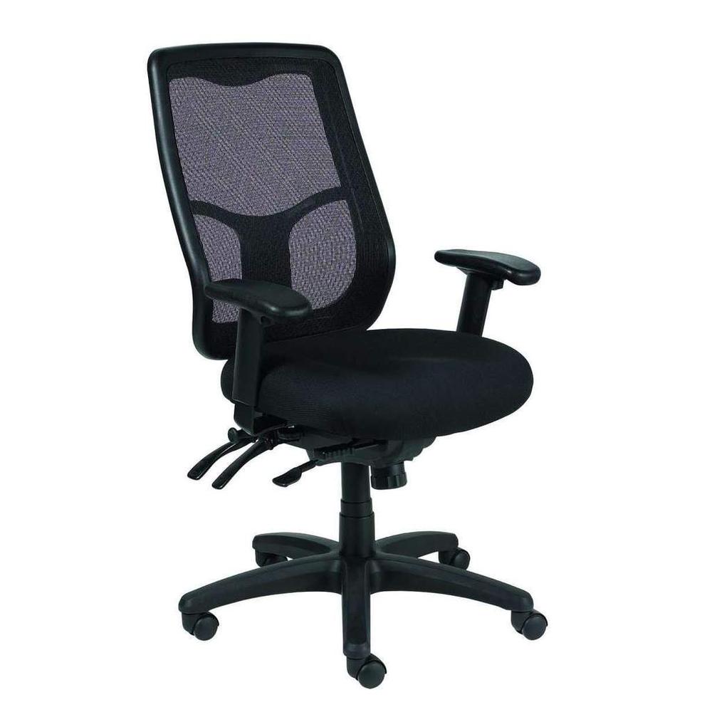 High Back Black Mesh Fabric Chair. The main picture.