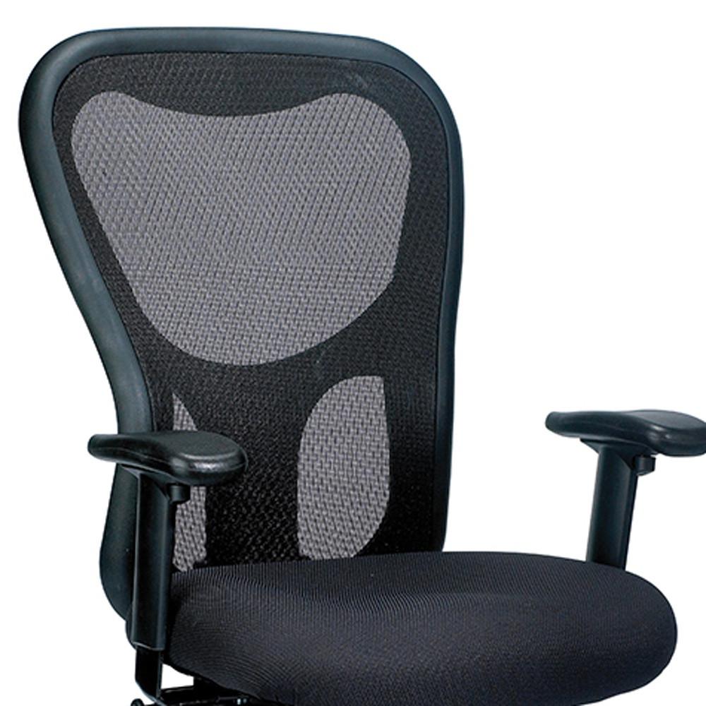 26" x 24" x 41" Black  Mesh   Fabric Chair. Picture 4