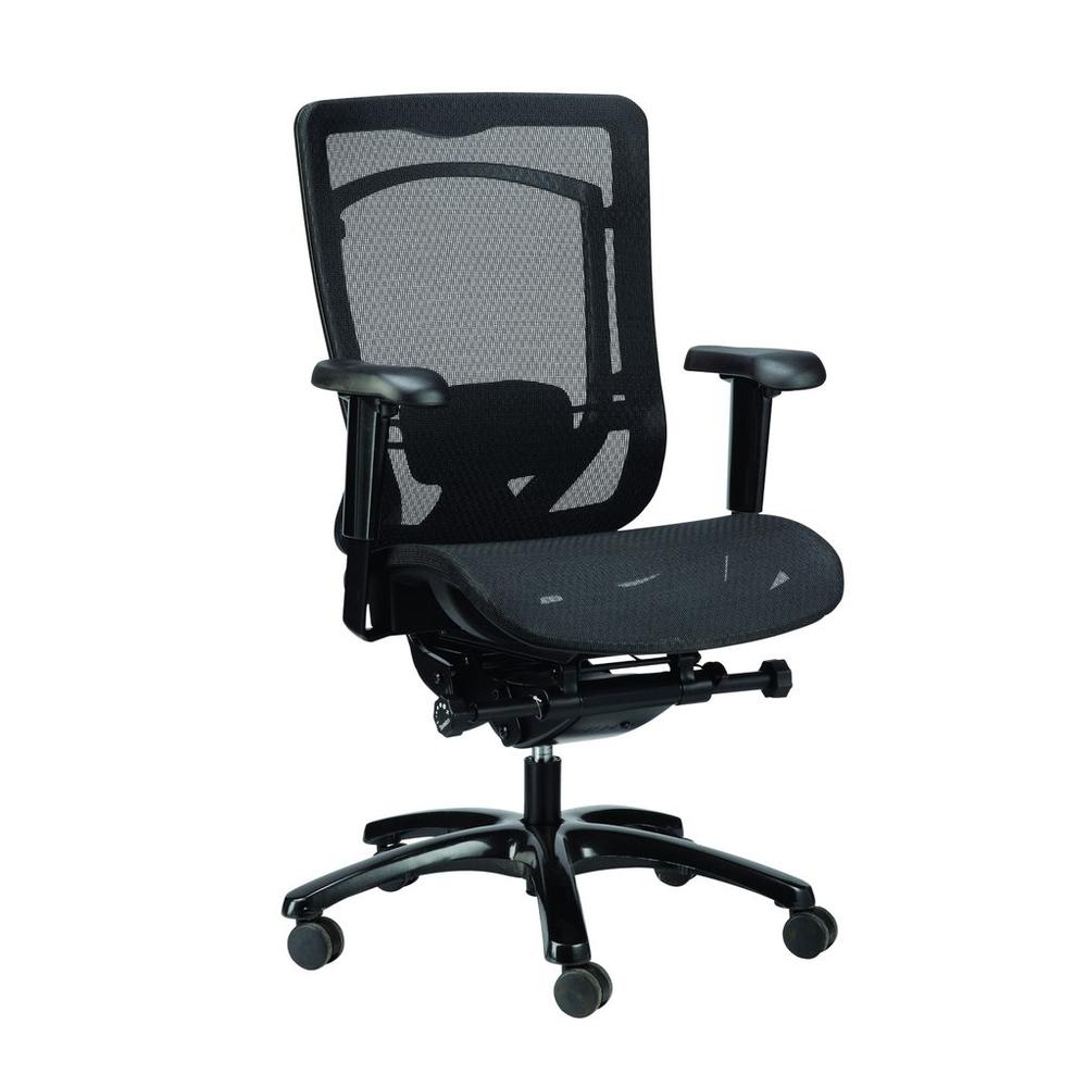 26" x 27.6" x 40.9" Black Mesh Chair - 372416. The main picture.