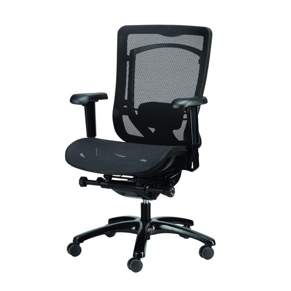 26" x 27.6" x 40.9" Black Mesh Chair. Picture 3
