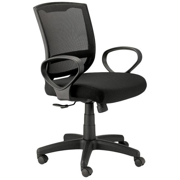 24" x 21.45" x 36" Black Mesh Chair. Picture 1