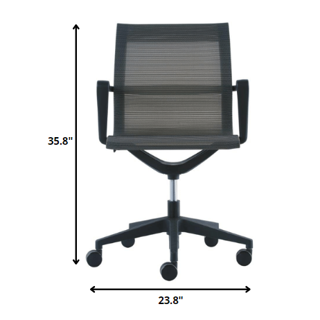 23.8" x 20.8" x 35.8" Charcoal Mesh Flex Tilt Chair. Picture 2