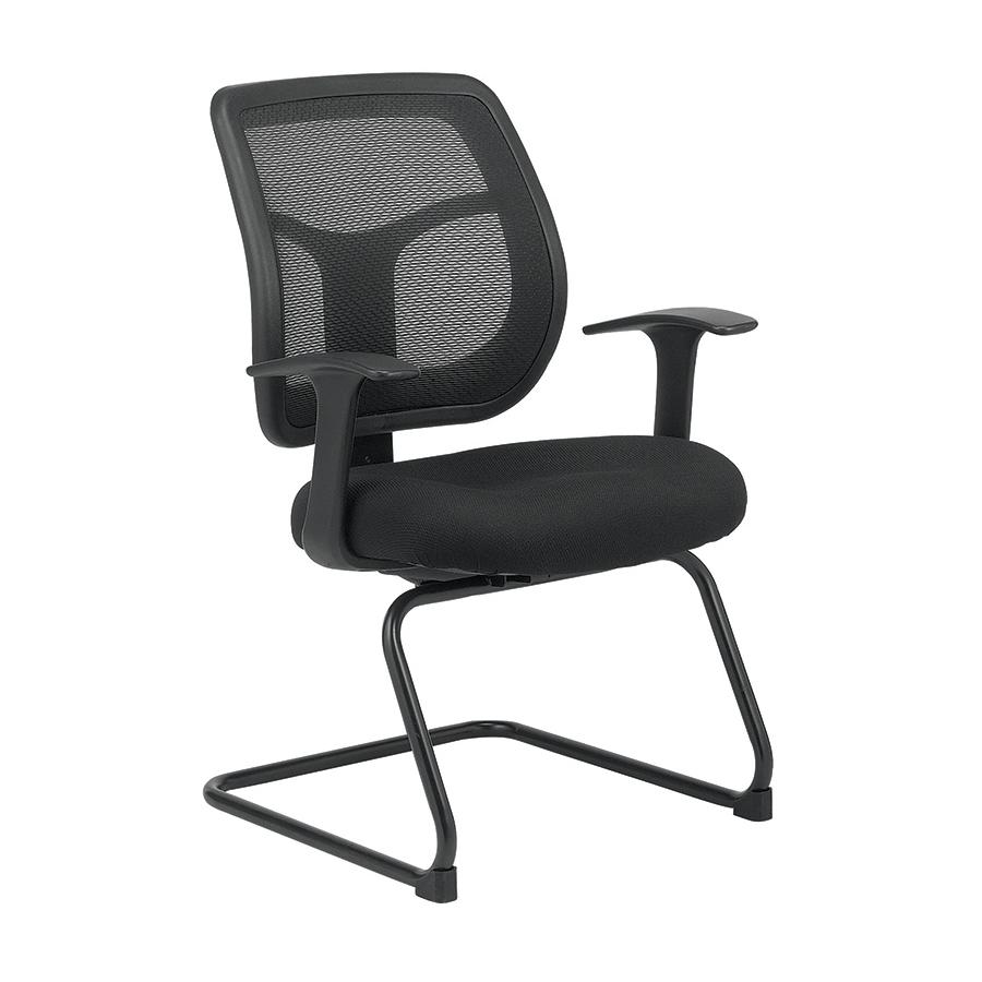 24" x 20" x 36"  Black Mesh / Fabric Guest Chair. Picture 1