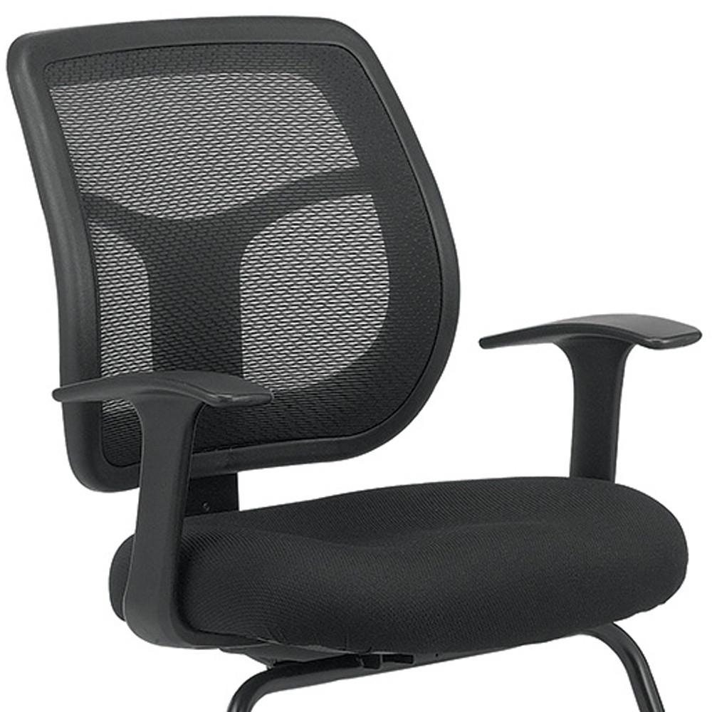 24" x 20" x 36"  Black Mesh / Fabric Guest Chair. Picture 4