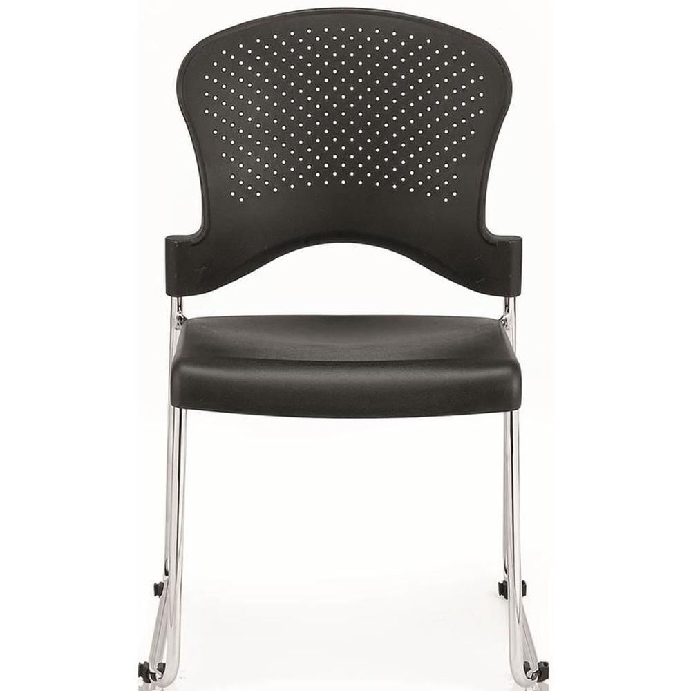 Set of 4 Black Professional Grade Plastic Chairs - 372435. The main picture.