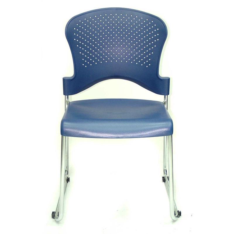 Set of 4 Navy Professional Grade Plastic Chairs. The main picture.