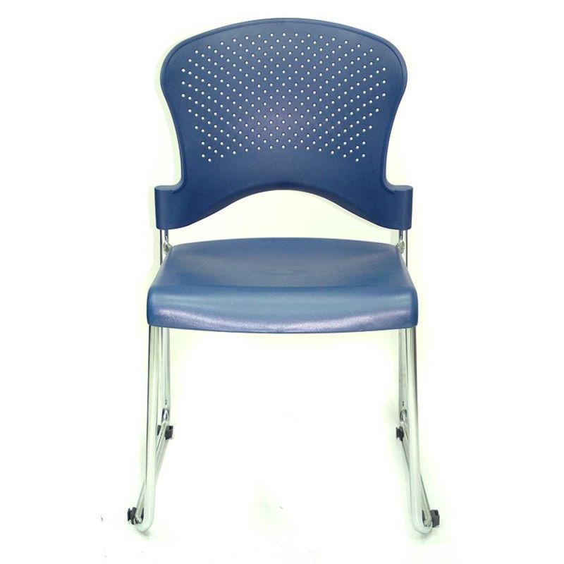 Set of 4 Navy Professional Grade Plastic Chairs. Picture 3