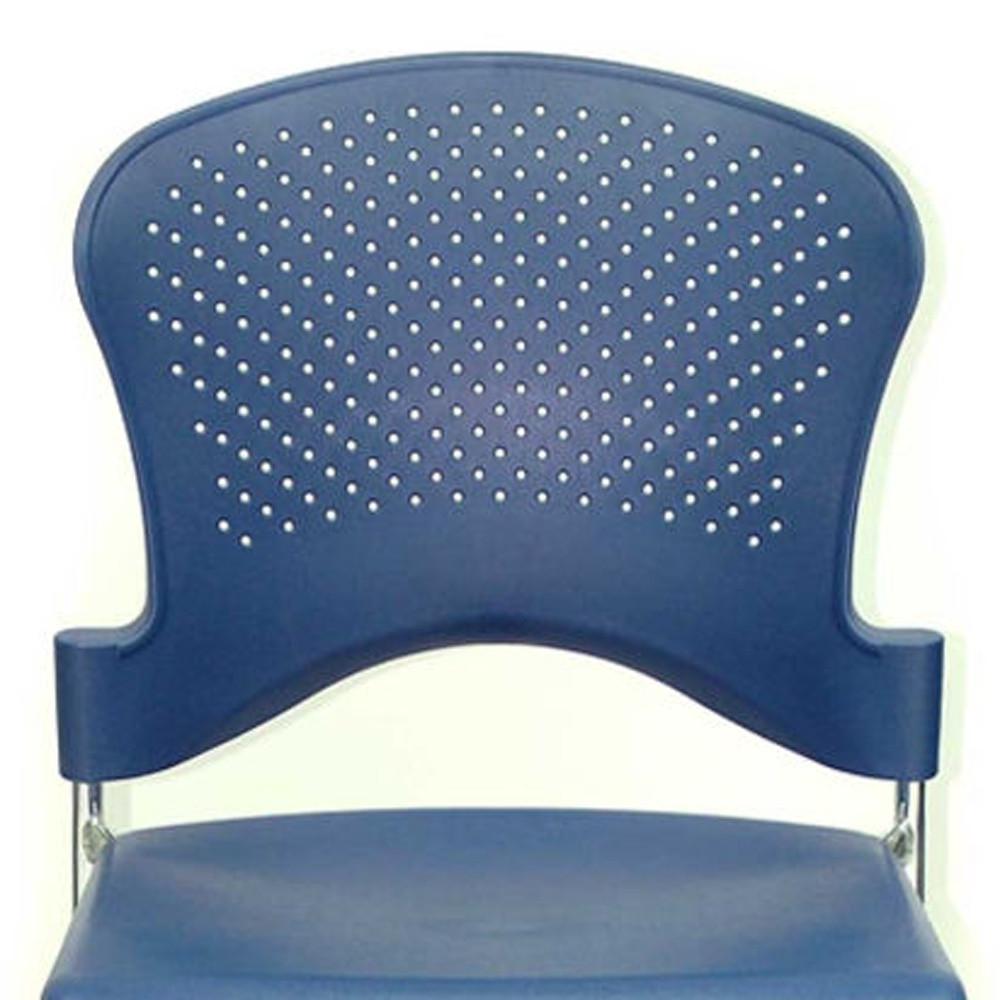 Set of 4 Navy Professional Grade Plastic Chairs. Picture 4
