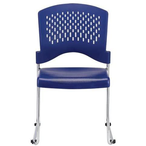Set of 4 Navy Professional Plastic Guest Chairs. Picture 1
