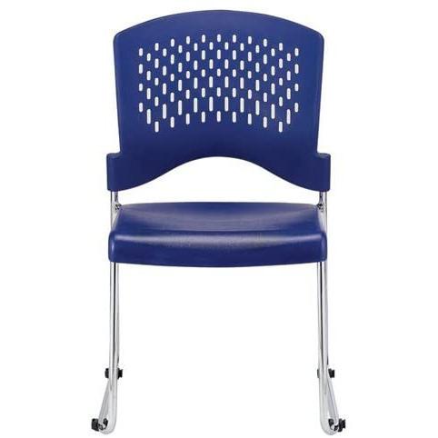 Set of 4 Navy Professional Plastic Guest Chairs. Picture 3