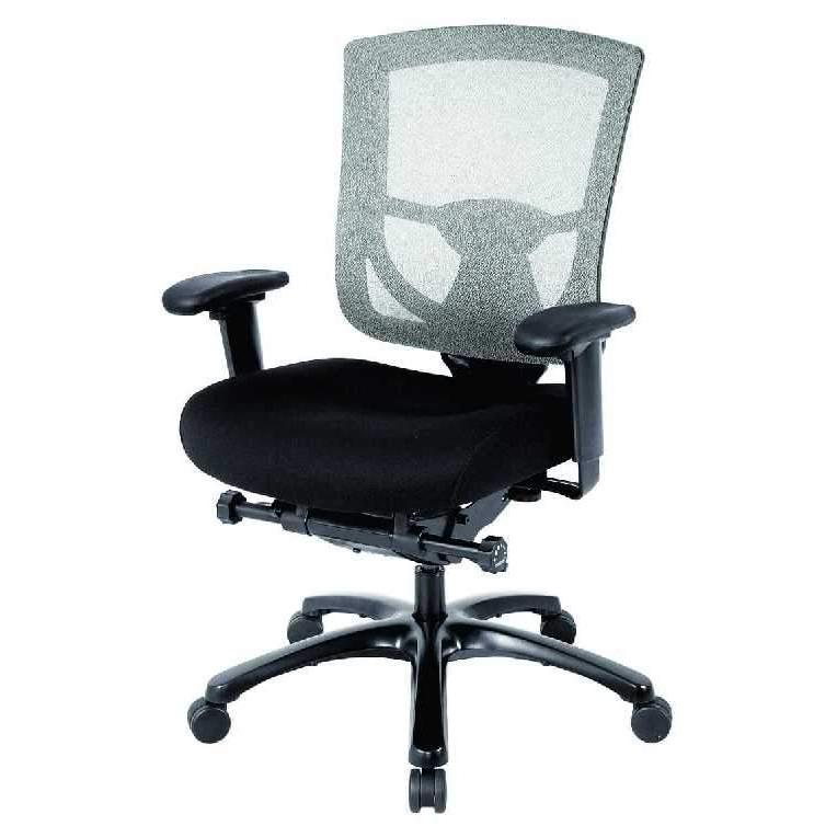 27.2" x 25.6" x 39.8" Black Mesh / Fabric Chair. Picture 3