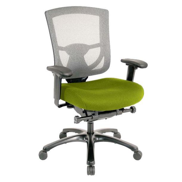 27.2" x 25.6" x 39.8" Green Mesh/Fabric Chair. Picture 1