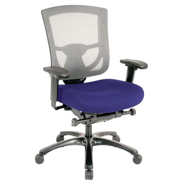 27.2" x 25.6" x 39.8" Cobalt Mesh/Fabric Chair. Picture 1