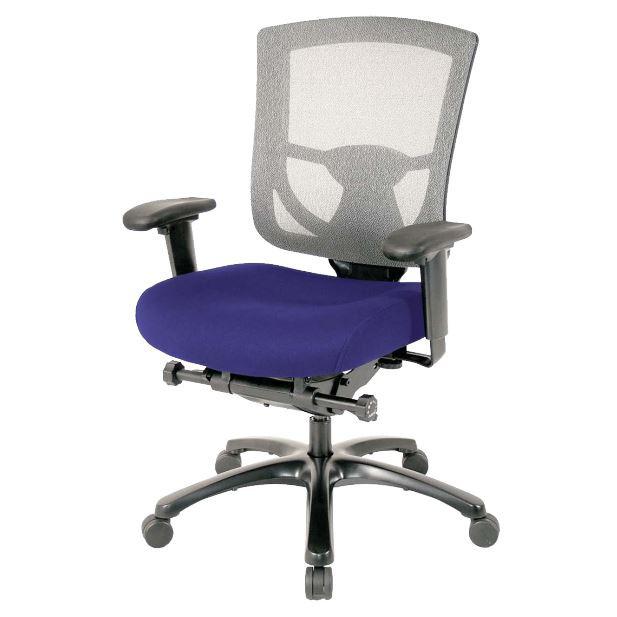 27.2" x 25.6" x 39.8" Cobalt Mesh/Fabric Chair. Picture 3