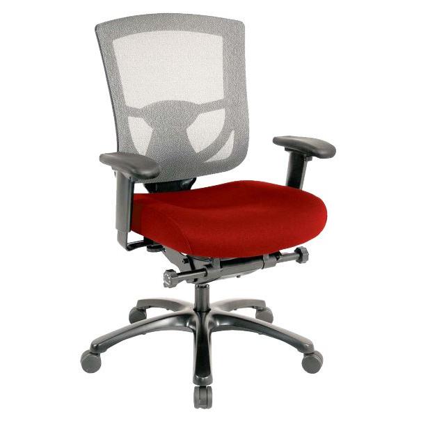 27.2" x 25.6" x 39.8" Red Mesh/Fabric Chair. Picture 1