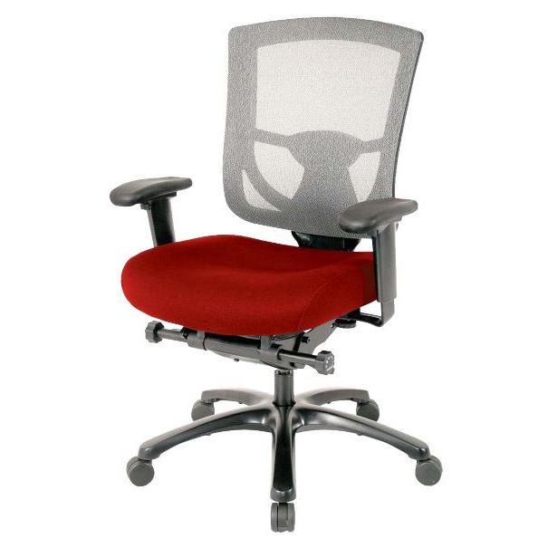 27.2" x 25.6" x 39.8" Red Mesh/Fabric Chair. Picture 3