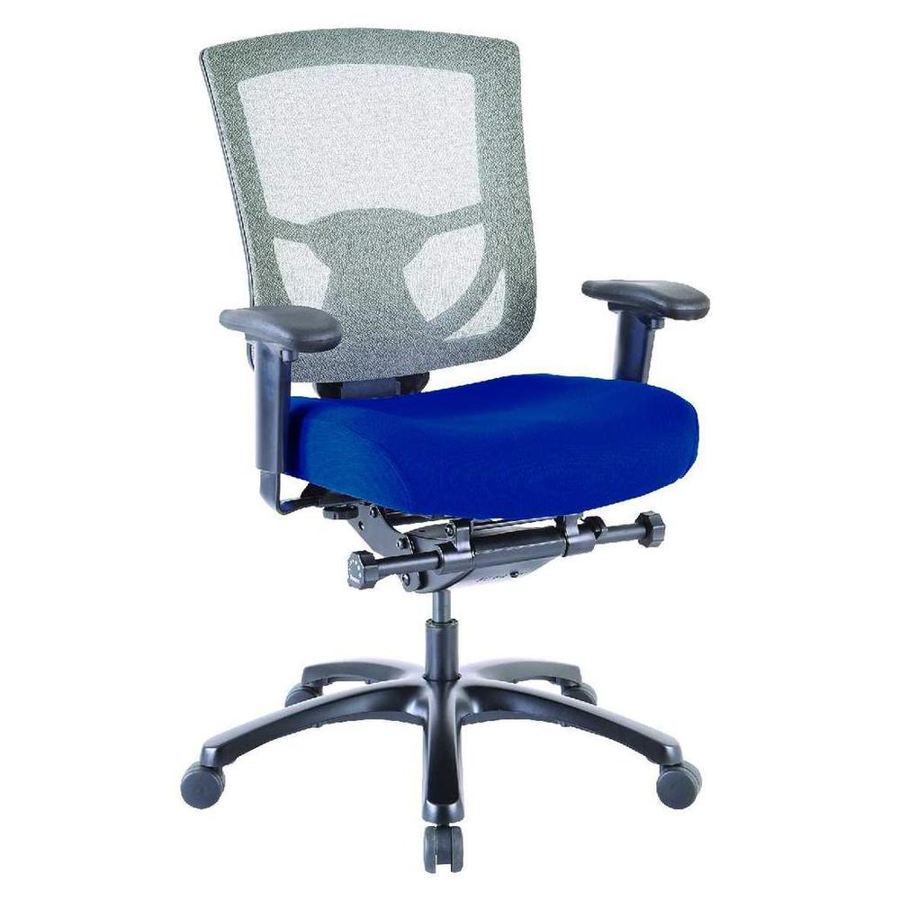 27.2" x 25.6" x 39.8" Blue Mesh/Fabric Chair - 372463. Picture 1
