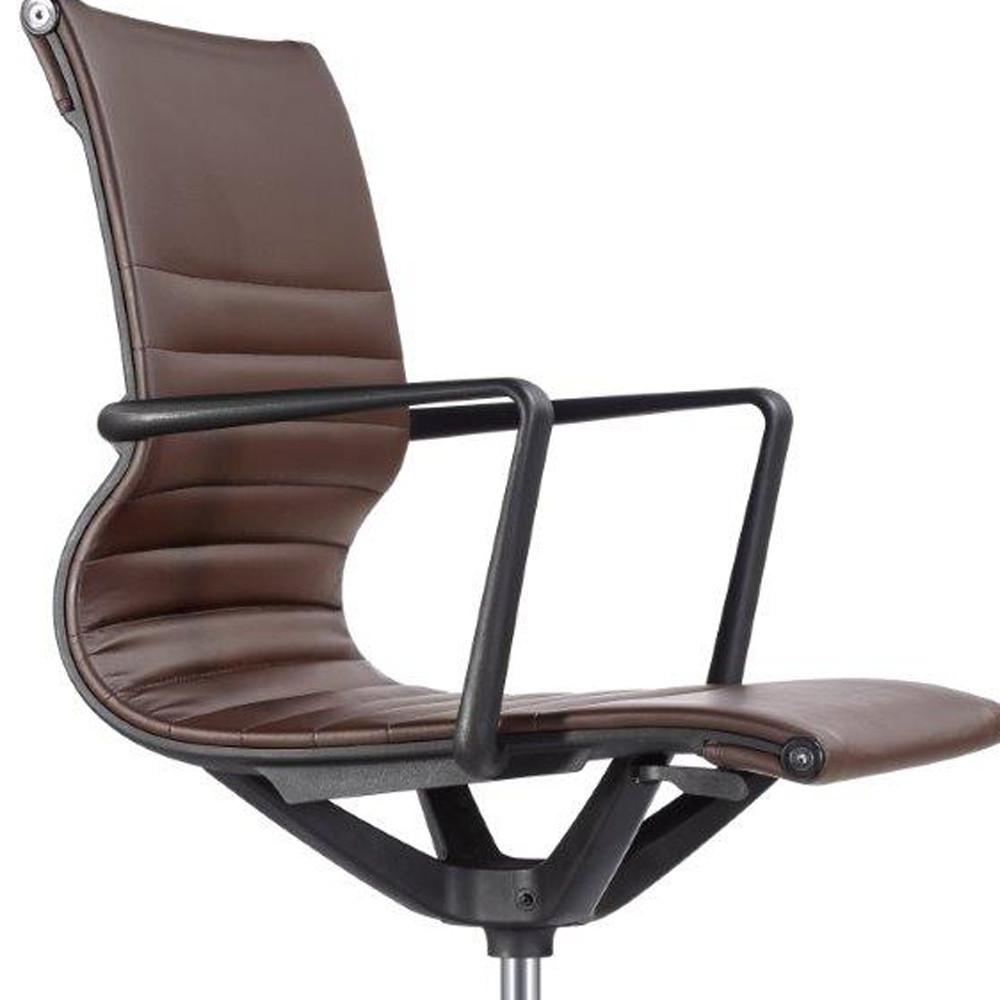 23.8" x 20.8" x 35.8" Brown Vinyl Felx Tilt Chair. Picture 5